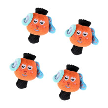 4 Stück elastische Gummi-Möbelbeinkappen, Bodenschutz,-Orange