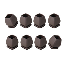 8 stuks zachte stoelpoot vloerbeschermers-Bruin vierkant 1 inch