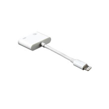 Cuibheoir Lightning go USB le haghaidh iPhone iPad, Cuibheoir Ceamara Lightning go USB Deimhnithe Apple MFi le Calafort Muirir, Cábla OTG