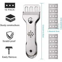 Roestvrijstalen schoonmaakschep, multifunctioneel schoonmaakgereedschap, ergonomisch handvat voor comfort en gebruiksgemak.