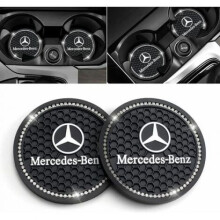 Sprankelende kristallen strass-steentjes, glinsterende bekerhouder, siliconen antislipmat voor auto-interieurs, voeg glamour toe aan uw voertuig met