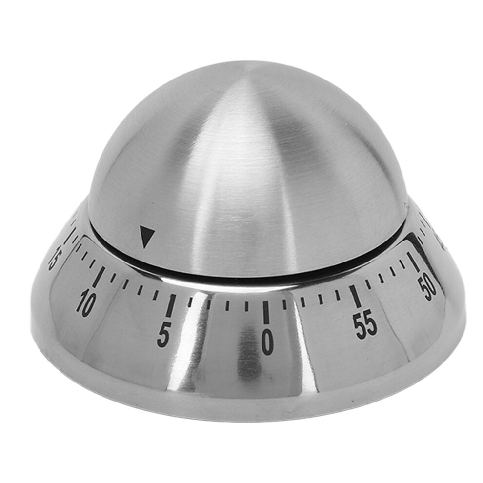 Stainless Steel Kitchen Timer Mechanical Countdown Device Loud Alarm No Power Supply Durable Rust Resistant Easy Operation Manual Dial For Accurate