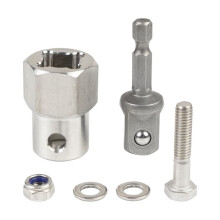 Akku-Bohrschrauber-Adapter, Bohrer-Adapter mit 1/2 Zoll Stecknuss-Bit für Anhängerheber-Kurbel