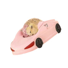 Hamster Exercise Wheel Car Toy Fitness Transparent Running-Pink