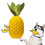 Interactief klinkend speelgoed Katten- Grote rubberen ananas 2