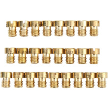 Set di getti principali per carburatore, che offre massima durata e lunga vita utile, compatibile con la serie Dellorto PHBG e altri modelli.