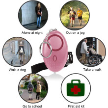 Essentiële persoonlijke beveiliging: luid persoonlijk alarm met mini-ledzaklamp, noodsleutelhanger voor op reis of tijdens het wandelen.