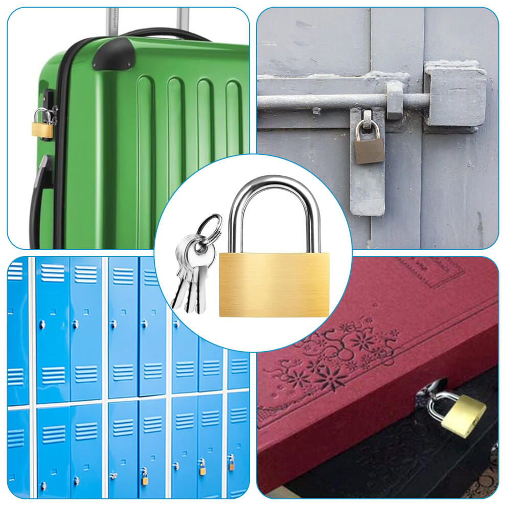 Heavy-Duty Solid Brass Padlocks, Keyed Alike System For Enhanced Security And Convenience, Perfect For Indoor And Outdoor Use In Warehouses, Gardens, 9169997130709
