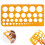 Math Stencil Rulers, Transparent Orange For Precise Measurements, Flat Design For Convenient Storage, Suitable For Various Professions Including 6