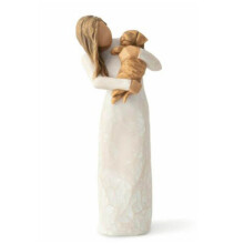 Pet Lovers Gift with Emotional Depth, Holiday Ornament Style Keepsake Celebrating Loyalty and Friendship, Sculpted Hand-Painted Figure Representing