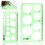 Reusable Design Multi-Function Rulers, Circle Template for Drawing Tools, 2 Pieces Smooth Cutting Geometric Stencil with Transparent Scale Eye 6