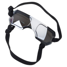 Bunte Hundebrille mit flexiblem Riemen,-Silber L