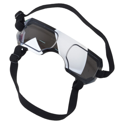 Bunte Hundebrille mit flexiblem Riemen,-Silber L