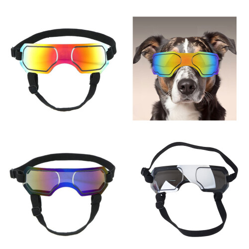 Dog Goggles Eye Protecting Sunglasses Windproof-Silver M 2