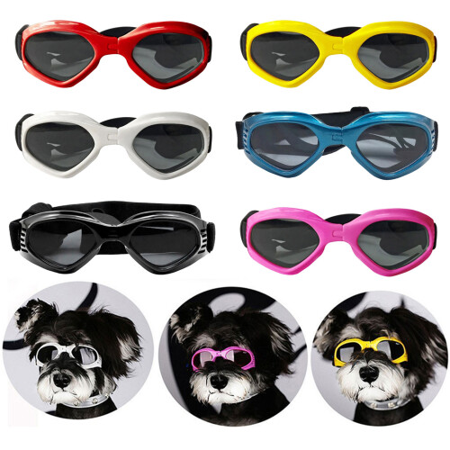 Pet Sunglasses For Small Breeds Windproof Foldable Goggles-Blue 2