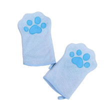 Pet Glove Towel Towel Fabric for Effective Moisture-Sky Blue