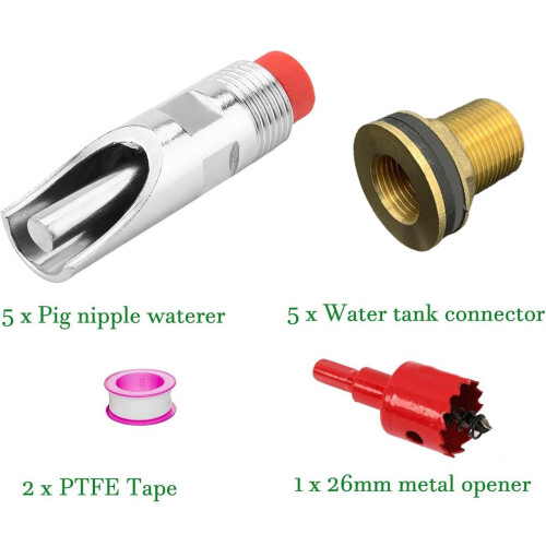 5pcs Efficient Pig Water Feeders Nipples Waterer Tool for 1