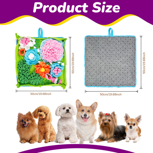 Dog Sniffing Feeding Mat Washable and Tear Resistant Interactive 2