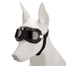 Dog Goggles Eye Protecting Sunglasses Windproof-Black grey