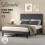 Levede King Soft Foam Upholstered Headboard Bed Gy 1