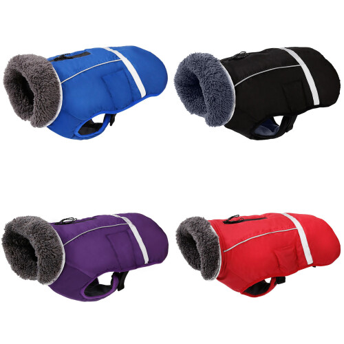 Fleece Turtleneck Dog Jackets Soft Winter Coat Cold-Black S 1
