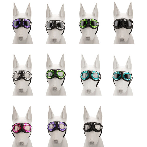 Dog Goggles Eye Protecting Sunglasses Windproof-Black grey 1