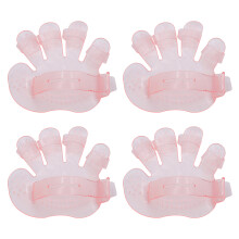 4pcs Pet Grooming Bath Brush Gentle Pet Grooming Brush-Pink