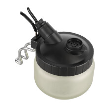 Barattolo universale per pulizia aerei per aerografo in vetro, 150 ml, con supporto per nail art, disponibile in AU