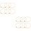 12Stk DIY Stickset, Bambusrahmen Khaki, Rund, Mit 6