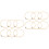 12Stk DIY Stickset, Bambusrahmen Khaki, Rund, Mit 4