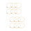 12Stk DIY Stickset, Bambusrahmen Khaki, Rund, Mit 7