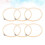 12Stk DIY Stickset, Bambusrahmen Khaki, Rund, Mit 9