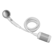 Portable Shower Set ABS Stainless Steel PVC 3 Gear Electric Battery Powered Silver Gray