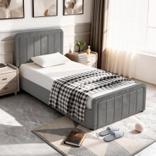 (3ft Single, No Mattress) Dark Grey Brushed Velvet Ottoman Bedframe In 3ft, 4ft6 or 5ft