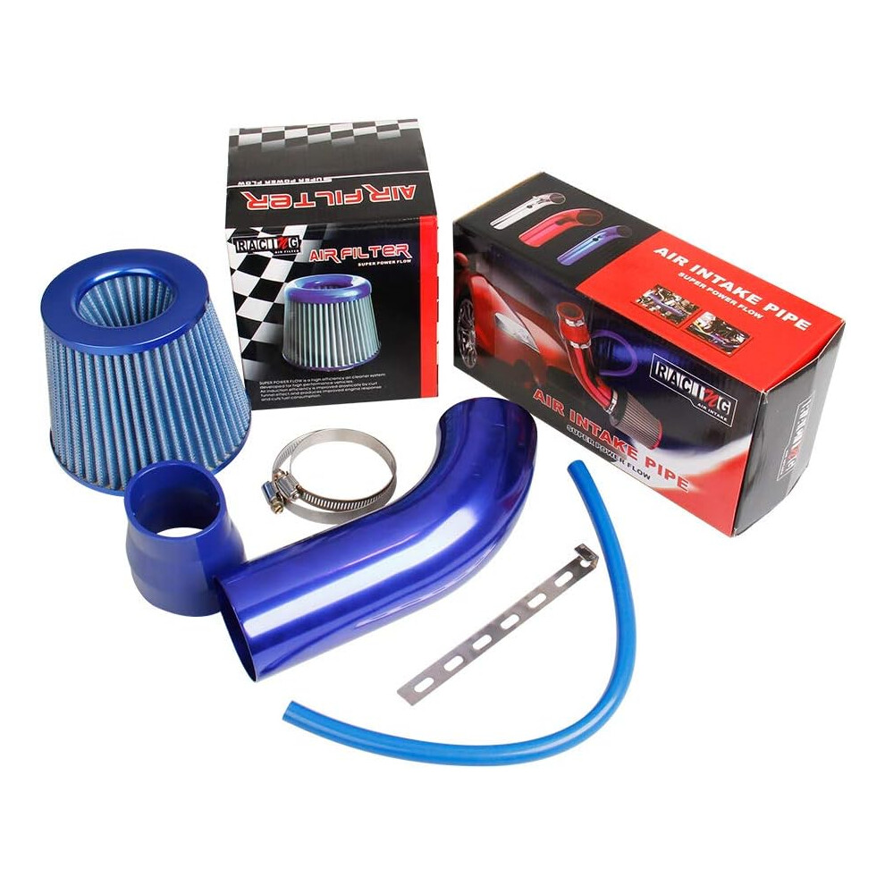 Universal Replacement High Flow Air Filter, Reusable Washable Cone Intake Hose For Increased Horsepower & Throttle Response, 100% Brand New Blue 9169997131072