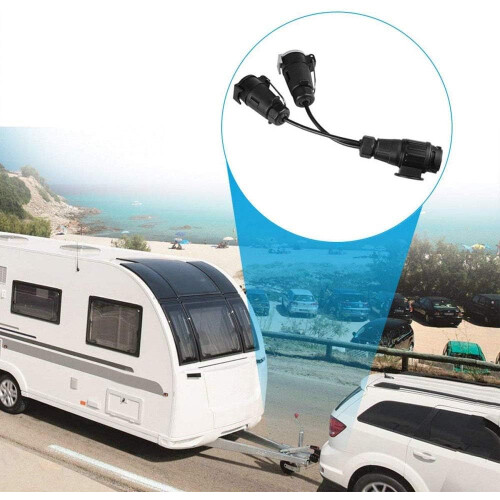 High-Quality Trailer Light Converter, ABS Plastic & Galvanized Copper Contacts Provide Durable Performance, Easy Installation Ensures Quick Plug & 1