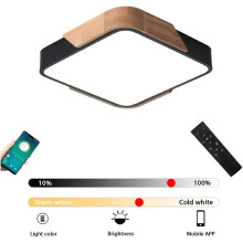 Moderne LED-taklampe med enkelt linjedesign, firkantet, svart taklampe, Energy Star, høy sikkerhet, innendørs bruk, enkel installasjon for
