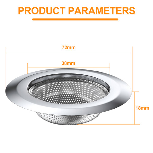 Basket Style Sink Drain Strainer, Micro Perforation Technology Ensures Water Flows Effortlessly While Blocking Debris, Perfect For Kitchen And 1