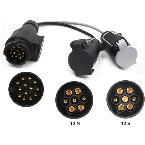 High-Quality Trailer Light Converter, ABS Plastic & Galvanized Copper Contacts Provide Durable Performance, Easy Installation Ensures Quick Plug &