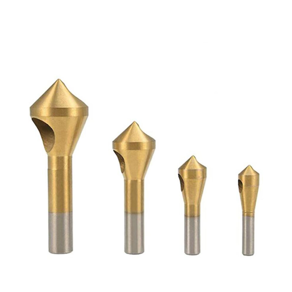 Chamfering Drill Bits, Titanium-Plated Countersink Tool For Time-Saving Wood Metal Deburring 9405630241266