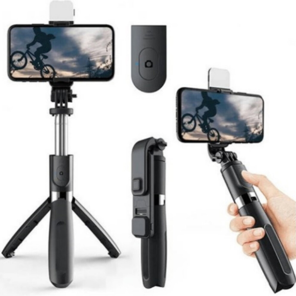 Selfie Stick Tripod, Universal Phone Holder & Stable Tripping For Enhanced Photography With Your Smartphone (Black) Black 9173940262768