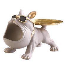 Tanque de armazenamento criativo e fofo em forma de cachorro, tamanho perfeito para decoração de casa, feito de resina, ideal para diversos