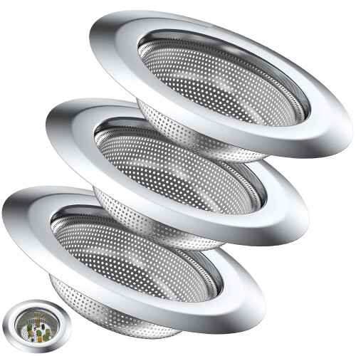 Basket Style Sink Drain Strainer, Micro Perforation Technology Ensures Water Flows Effortlessly While Blocking Debris, Perfect For Kitchen And