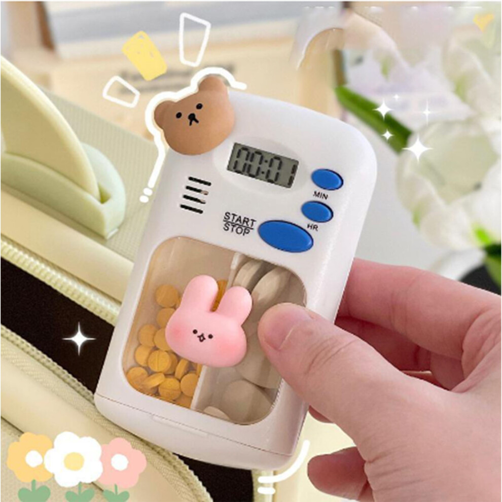 Mini Digital Medicine Organizer with Alarm, Portable Storage Box