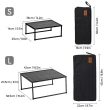 Table de camping pliante 80cm x 60cm, légère, portable, pour une utilisation en plein air