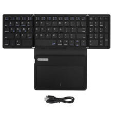 2-In-1 Number Pad And Trackpad Keyboard, Foldable Bluetooth Keyboard With Scissor Switches, Wireless Travel Keyboard For Universal Compatibility