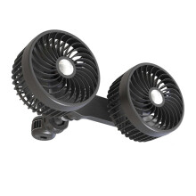 Ventilateur de siège arrière voiture à rotation 360, alimenté par USB, vitesse réglable, compact noir