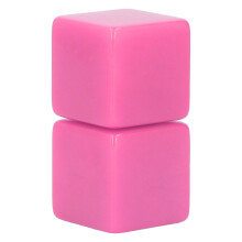Set di 6 dadi di plastica rosa vuoti, 30mm per matematica e giochi