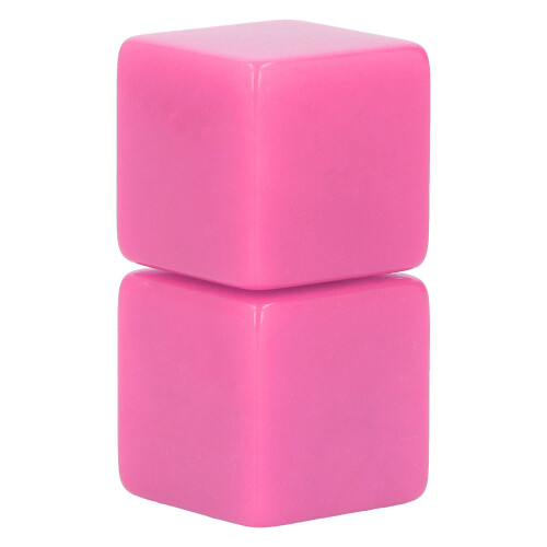 Set di 6 dadi di plastica rosa vuoti, 30mm per matematica e giochi