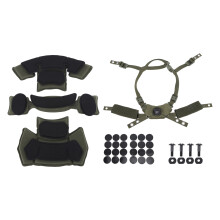 Helmet Liner System with Dial Adjustment, Adjustable Helmet Liner System Memory Foam Pad Soft Comfortable Cushion Pads for Tactical Airsoft MICH ACH H